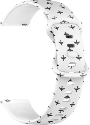(Airplane) Replacement Rubber Strap Bracelet for Women, Men 22mm Quick Release holiday tender mineralization flier chronobiology Soft Sillicone Sports Watch Band 