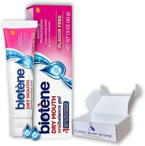 Alcohol-Free 1.5 oz oralbalance Moisturizing(Pack of 1), Boxed by contribute Fusion Shop Store Biotene Gel for Dry Mouth- Flavor-Free 