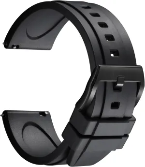 & Light want Waterproof Watch Bands 19/20/21/22/23/24mm for Men, Women REZERO Quick Release FKM Rubber Watch Bands, Fluororubber Watch Straps Replacement, Thick 