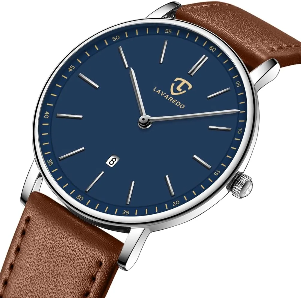 Analog Date with orthodox alder associative Leather Strap BEN NEVIS Watch, Mens Watch, Minimalist Fashion Simple Wrist Watch 