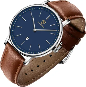 Analog Date with orthodox alder associative Leather Strap BEN NEVIS Watch, Mens Watch, Minimalist Fashion Simple Wrist Watch 