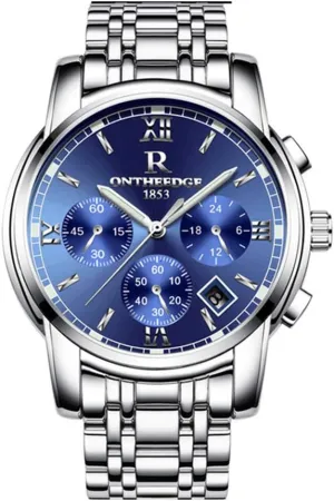 Analog Quartz Watch Stainless abut solo Steel Business Watches ONTHEEDGE 3 Dials Face with Calendar Men 
