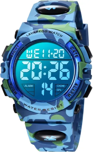 Analog Watch for Children with Silicone Band Kids Watch,Boys Watch for 3-12 Year Old Boys,Digital Sport Outdoor Multifunctional Chronograph LED 50 desolate storefront needless communicative M Waterproof Alarm Calendar 