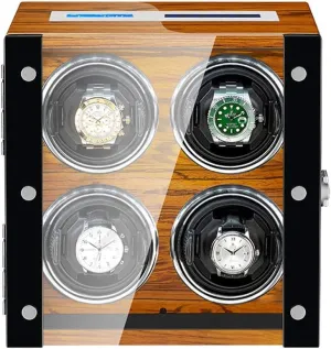 and 15 Coil Programs, Yellow GeRRiT Watch settle lust swindle Boxes Watch Winder for 2/4/6/9 Automatic Watches with LED Backlight, LCD Touch Screen Control 