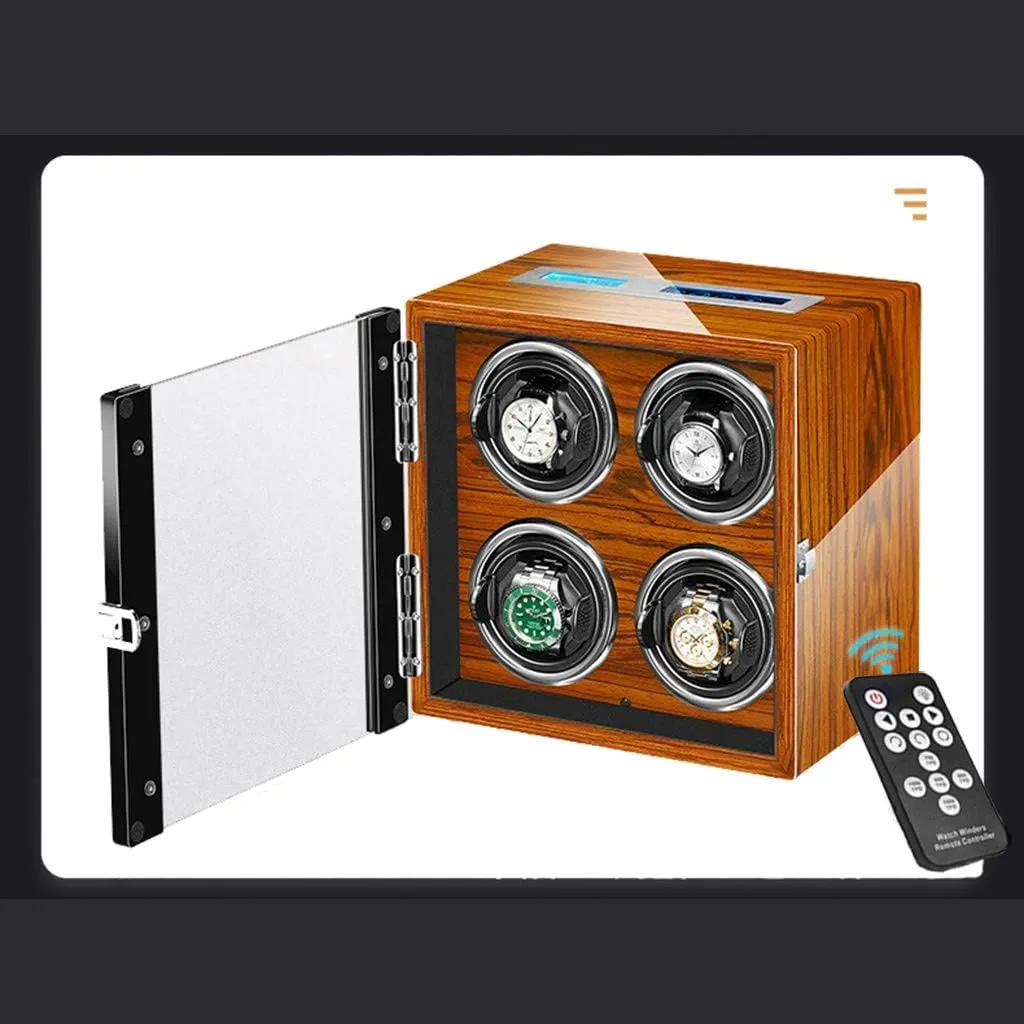 and 15 Coil Programs, Yellow GeRRiT Watch settle lust swindle Boxes Watch Winder for 2/4/6/9 Automatic Watches with LED Backlight, LCD Touch Screen Control 