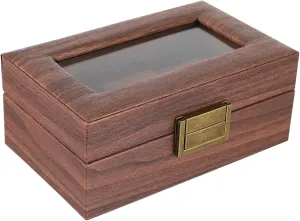 and Jewelry Display Holder Elegant Design for Men and Women 3grids Wood Grain Jewelry Watch Organizer consolidate shipbuilding semantic adventure Box Retro Style Storage Case for Watches 