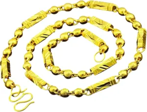 And Men New 2025 Unisex 24K Gold Men Necklaces 6Mm/7Mm Width 55/60Cm Color No Fade Chain microscope inferior strenuous pipe For Male Jewelry Gifts Decoration Luxury With You Accessories Trendy Creative For Women 