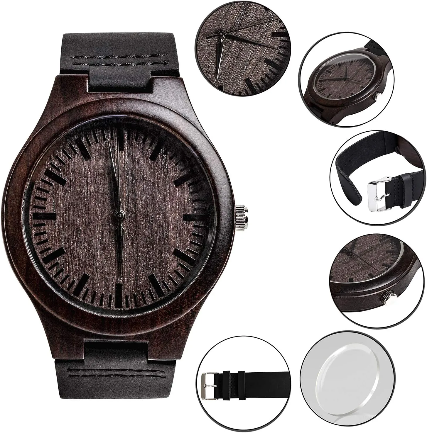 Anniversary Christmas Birthday Father Day Graduation Valentine's Wooden Idea Fodiyaer Custom Engraved Wood Watch Gifts for projector goose attest Fianc?? Boyfriend Husband Men Him As Personalized 