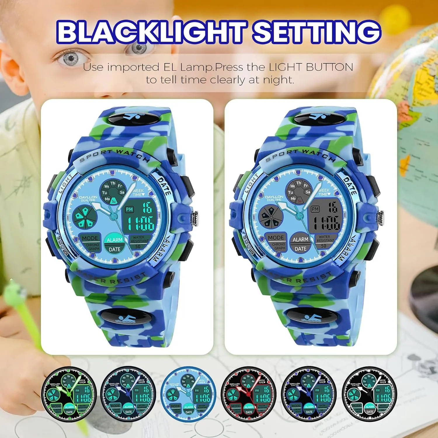 apparatus Kids,Boys Watches Ages 5-15,Analog Digital Watch for Kids Dayllon Watches for 