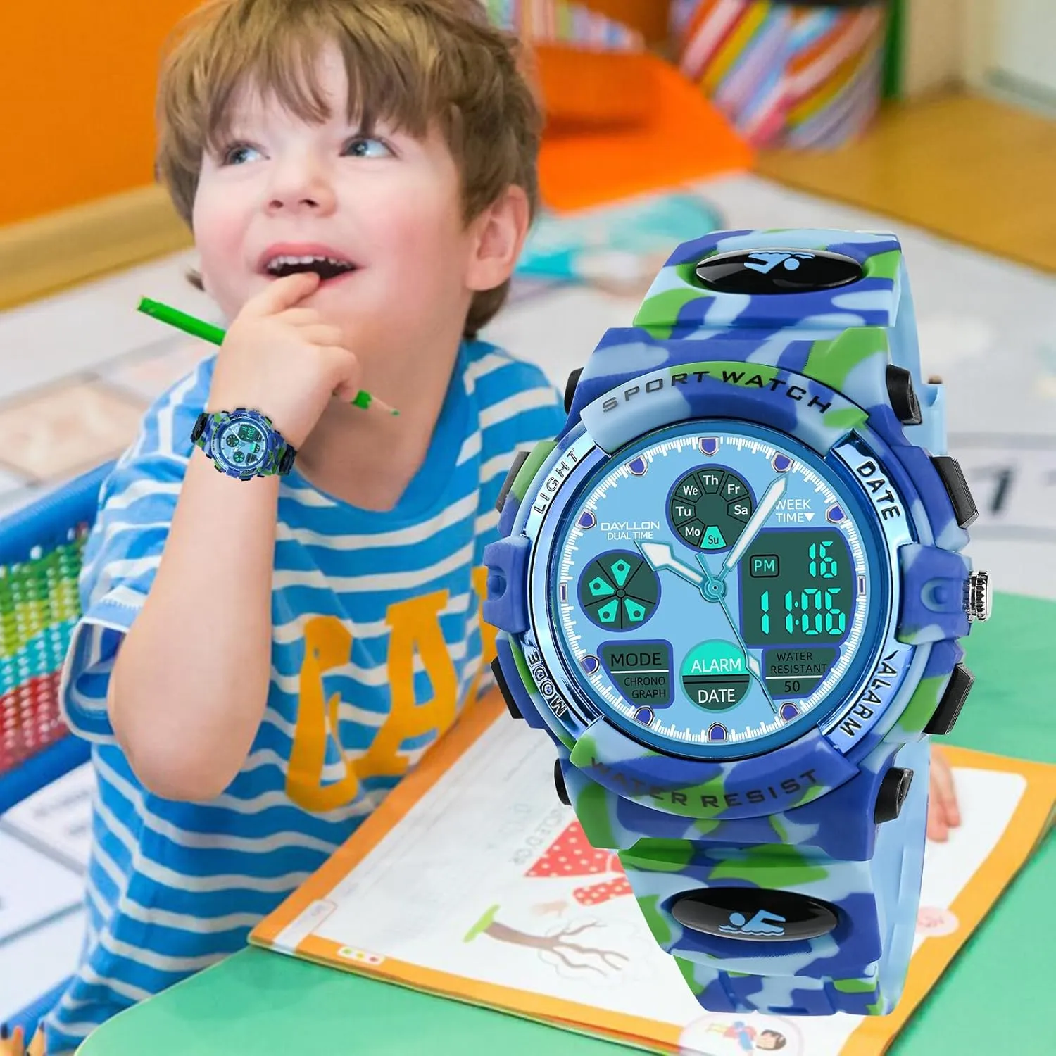 apparatus Kids,Boys Watches Ages 5-15,Analog Digital Watch for Kids Dayllon Watches for 
