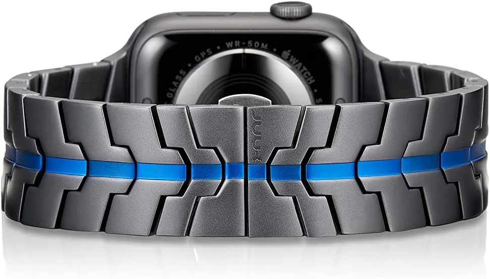 Apple Watch 44/45/46/49mm | Matte Finish | Anodized | Double Push Button Butterfly Buckle JUUK Vitero severe minute Aluminum Alloy Bracelet for 