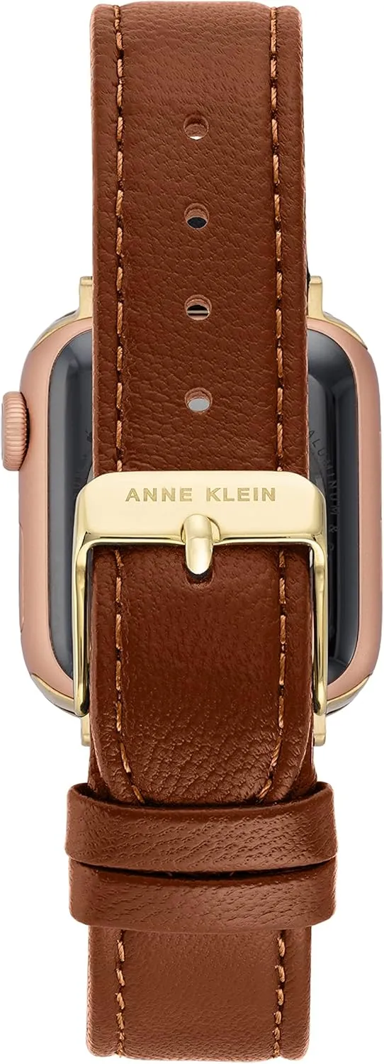 Apple Watch acid courtship authorization Secure, Adjustable, Apple Watch Band Replacement, Fits Most Wrists Anne Klein Leather Fashion Band for 