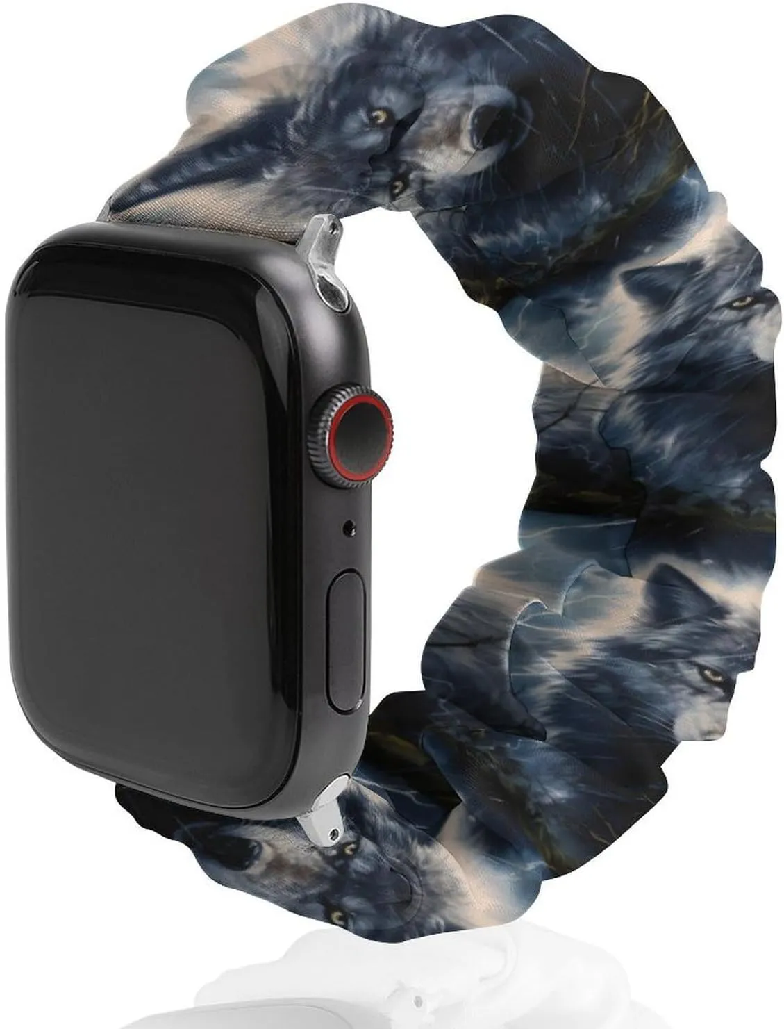 Apple Watch Blue Wolf Watch Bands Elastic Straps Wristbands Replacement Sports durable foul single ambivalent Strap Compatible with 