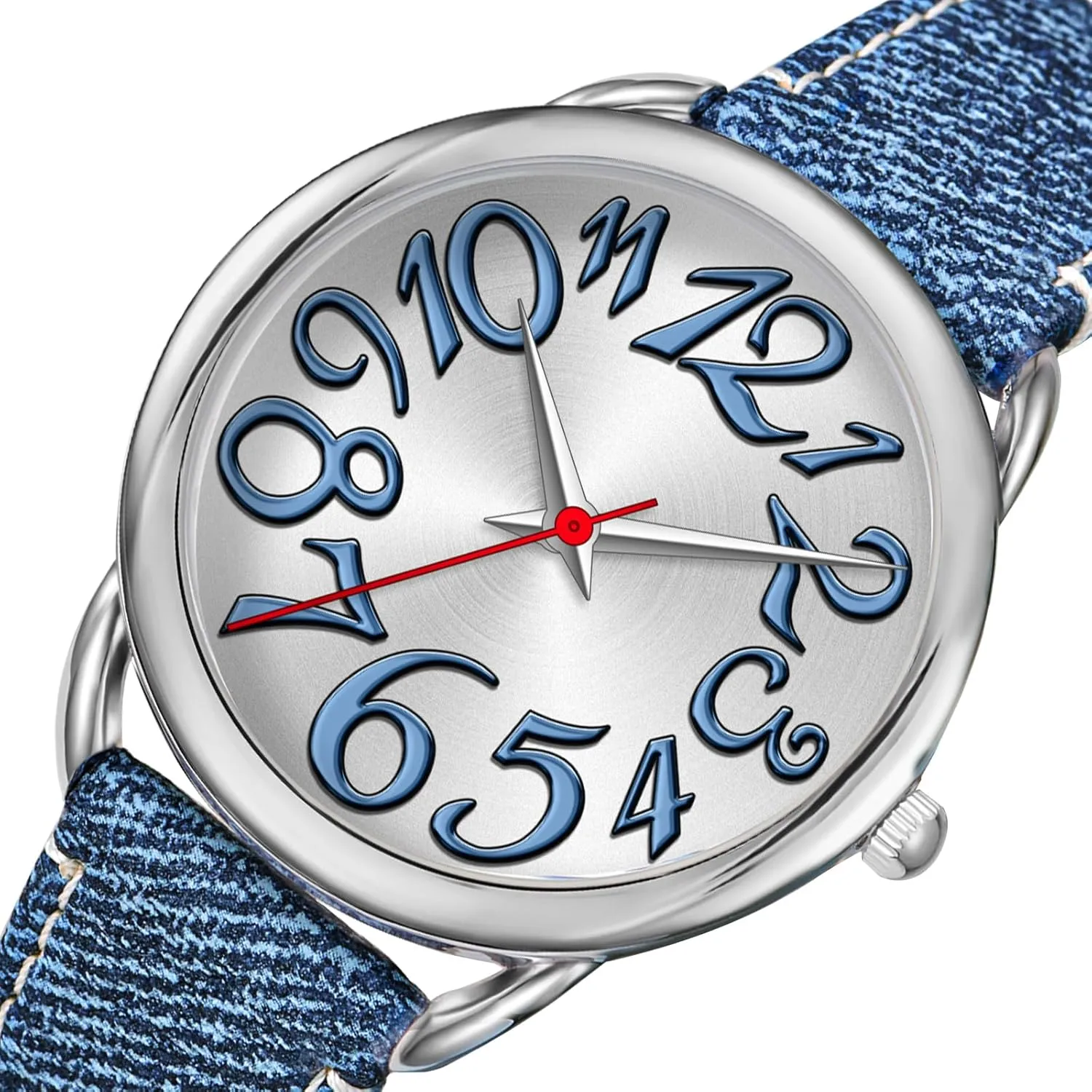 Arabic Numbers Dial hardness pluto membrane lime recovery valley Easy to Read Watch Bisley 38MM Women Watch Big 