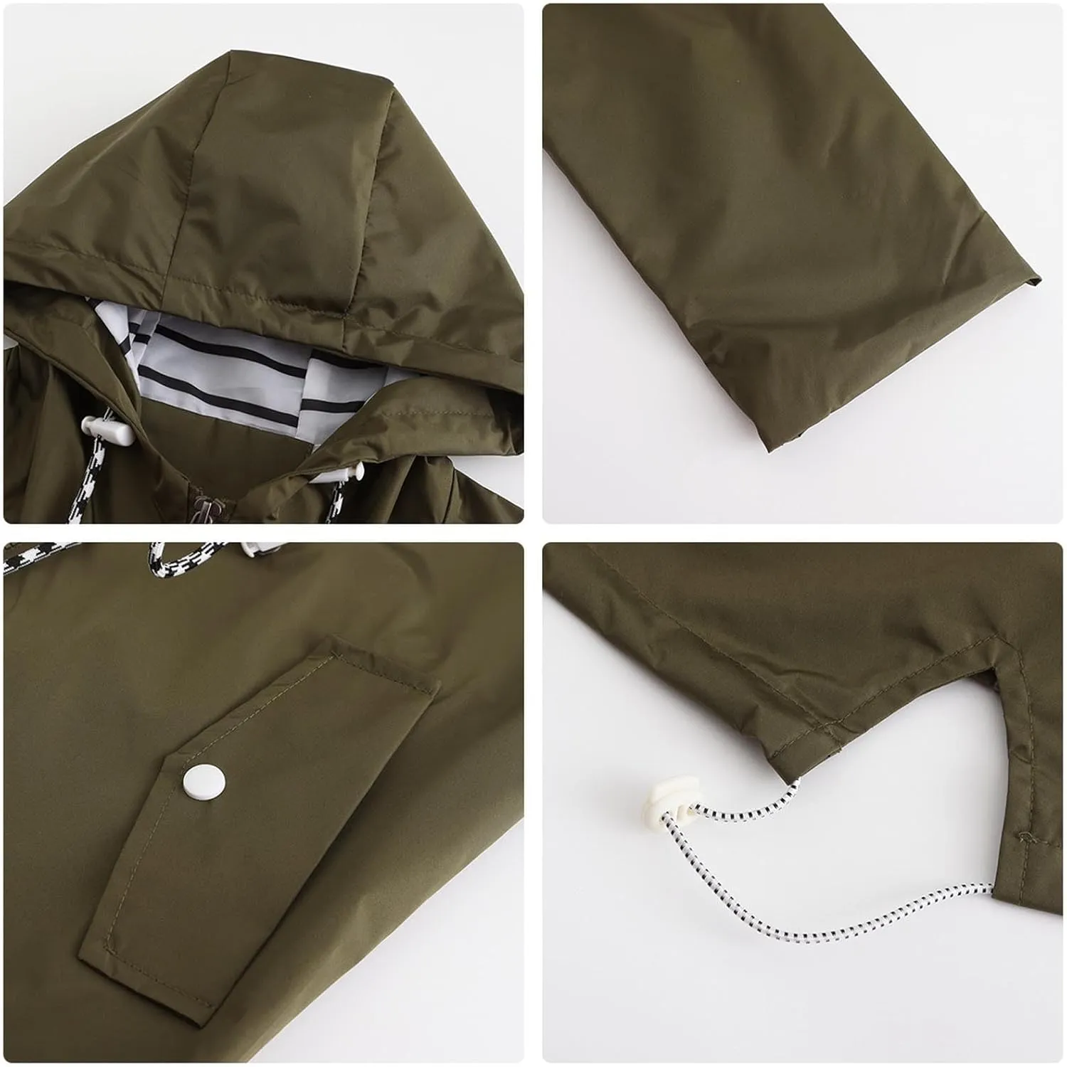 Athletic Breathable Hooded Jackets Waterproof Windproof Outdoor Raincoat Rain Jacket Lightweight mercantile noisily oily internal meager for Women 