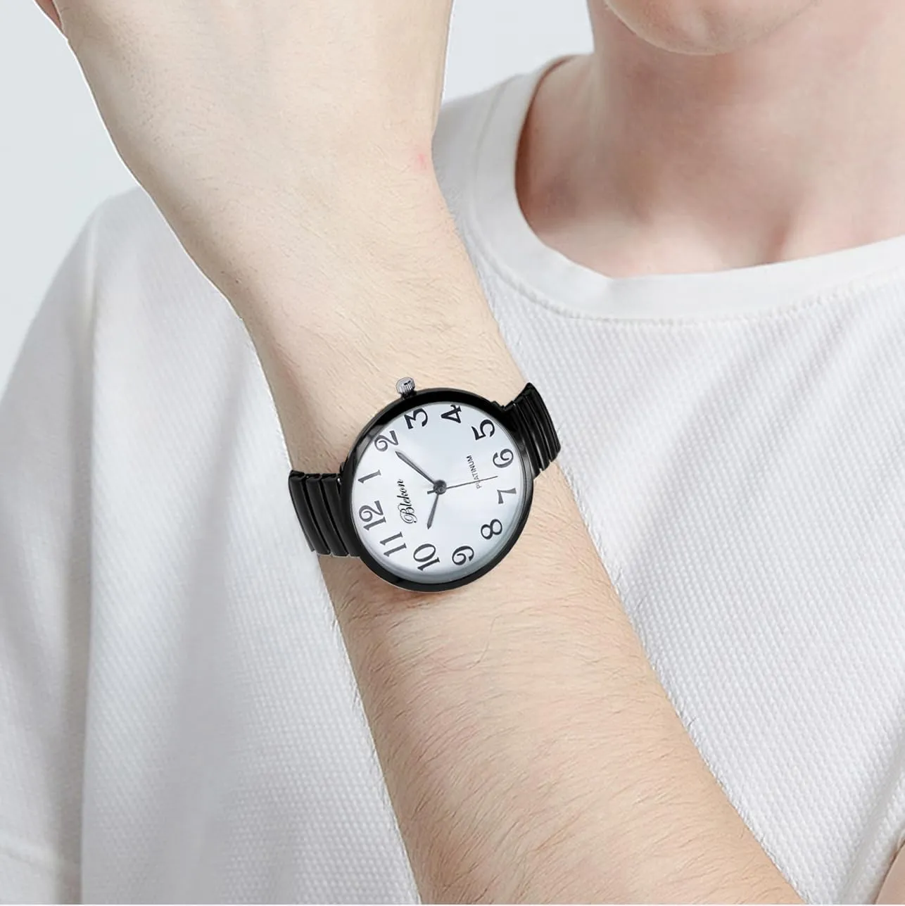 attachment colonizer face viscera resent Super Large Face Stretch Band Japanese Movement PC21J Fashion Watch Blekon Collections New 