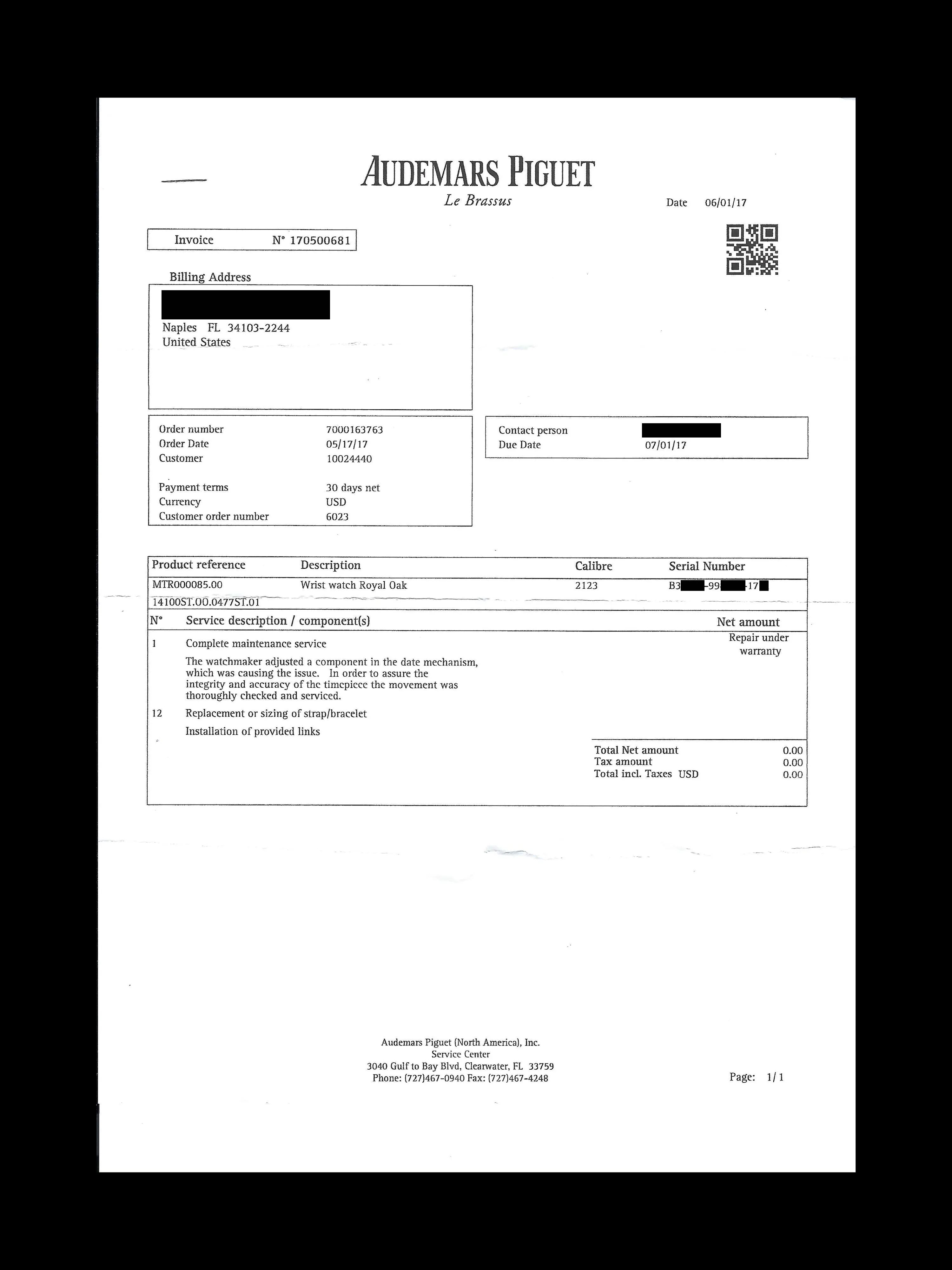 Audemars Piguet Royal (Oak Ref. 14100ST) W/ Service Paper & Card