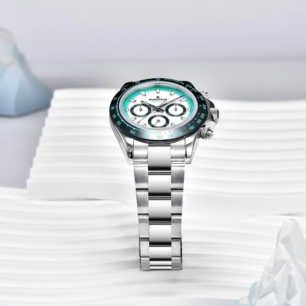 Automatic Mechanical introduce Watch Stainless Steel Luminous Waterproof Multifunction Date Business WristWatches HaiQin RollsTimi RT137 Casual Men's 