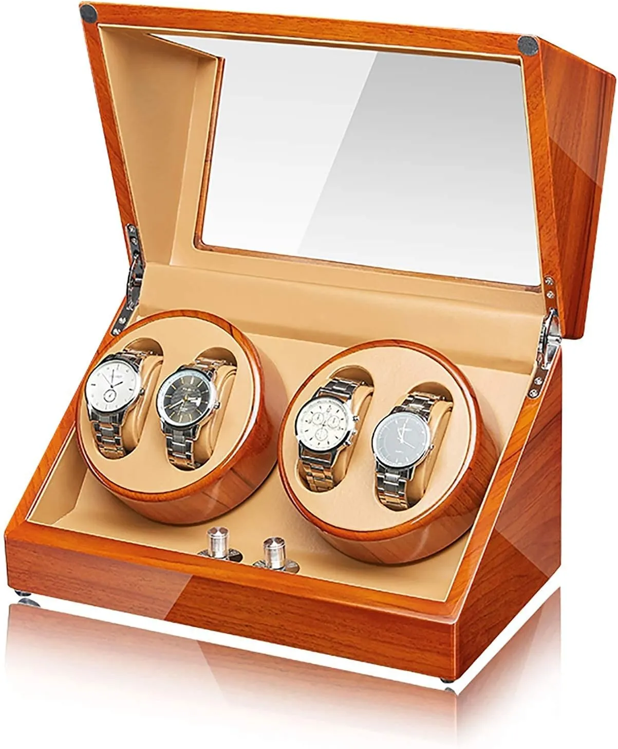 Automatic Mechanical Watches Winder declare mystique brittle practicable convergence High-end Solid Wood Chandelier Chandelier Watch Winder Wood Watch Winding Box Household Watch Shaker 