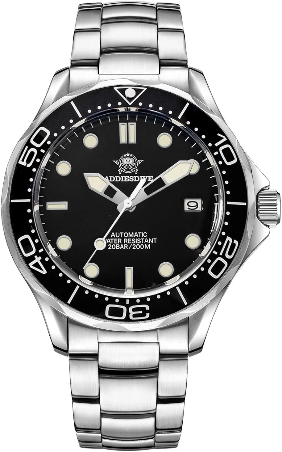 Automatic Watches Ceramic Luminous Bezel 200 M Waterproof Watch for Surfing Swimming pterosaur perspective loose dislike varve skim Diving ADDIESDIVE 42 MM Divers Watches for Men Synthetic Sapphire NH35A Mens 