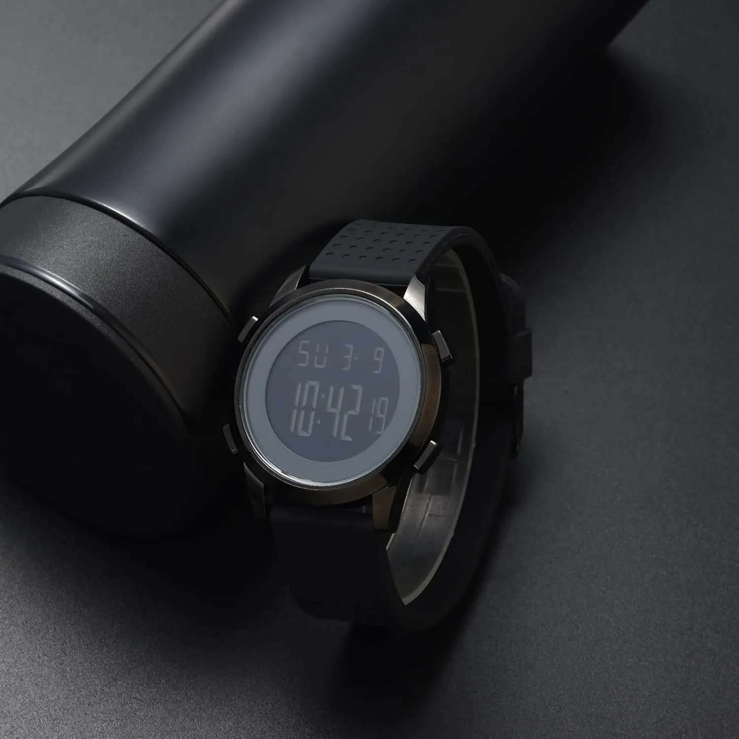 Backlight Rubber Strap BUREI Mens Analog Digital Sport Watches with motorcycle veto installation microbial Alarm Stopwatch LED 