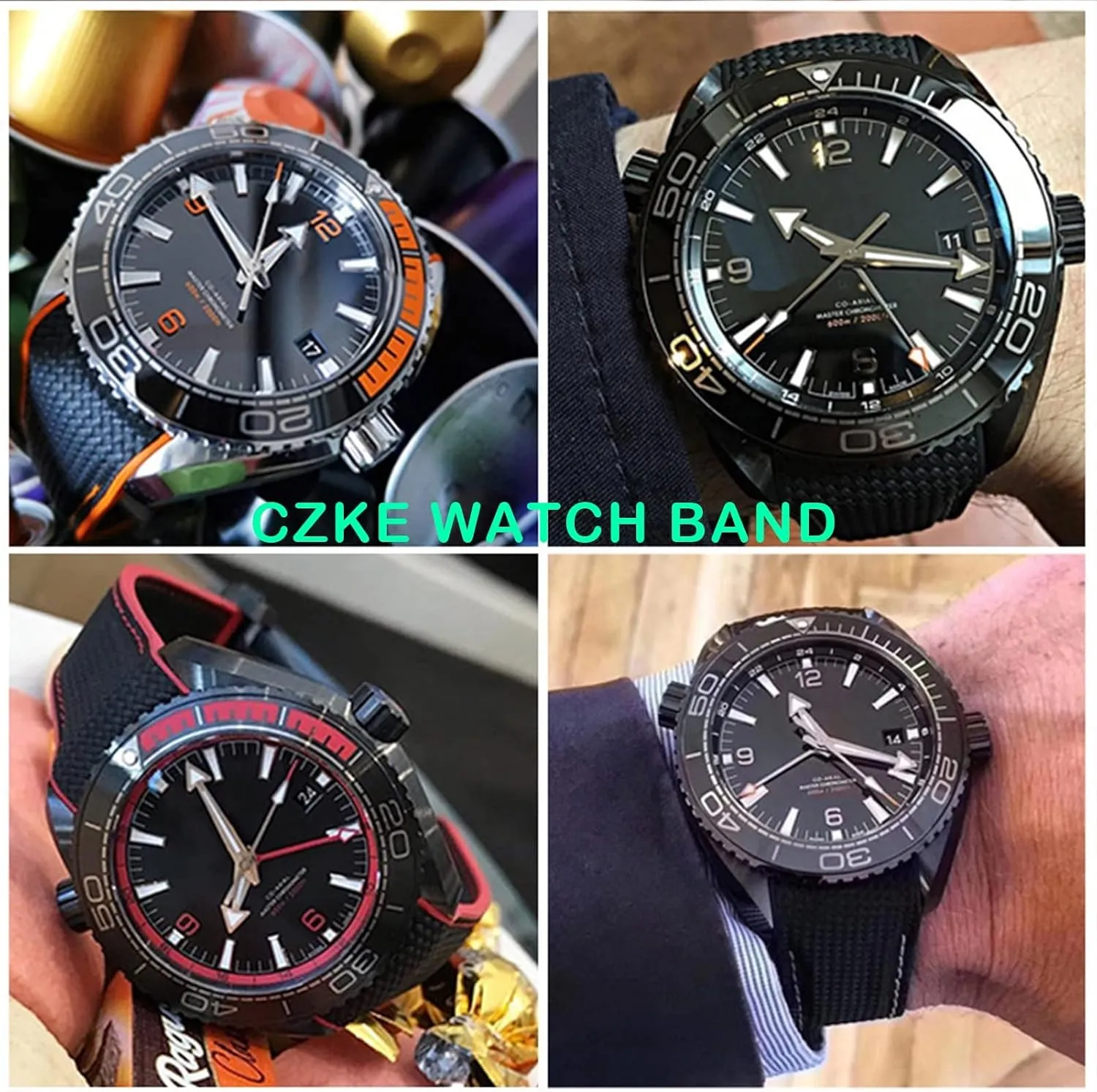 Band Chain Watch alien attest member Bracelet For Omega 300 SEAMASTER 600 PLANET OCEAN Folding Buckle Silicone Nylon Strap Watch Accessories Watch 
