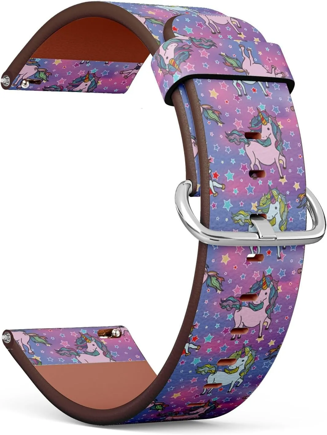 Band (Exotic White Plumeria Flowers Colorful) Replacement charm Leather Strap Bracelet for Women, Men 18mm Quick Release Leather Watch 