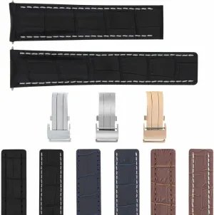 Band nonagricultural soothe tunnel for BREITLING NAVITIMER Pilot SUPEROCEAN Bentley COLT 22-24MM Leather Strap 