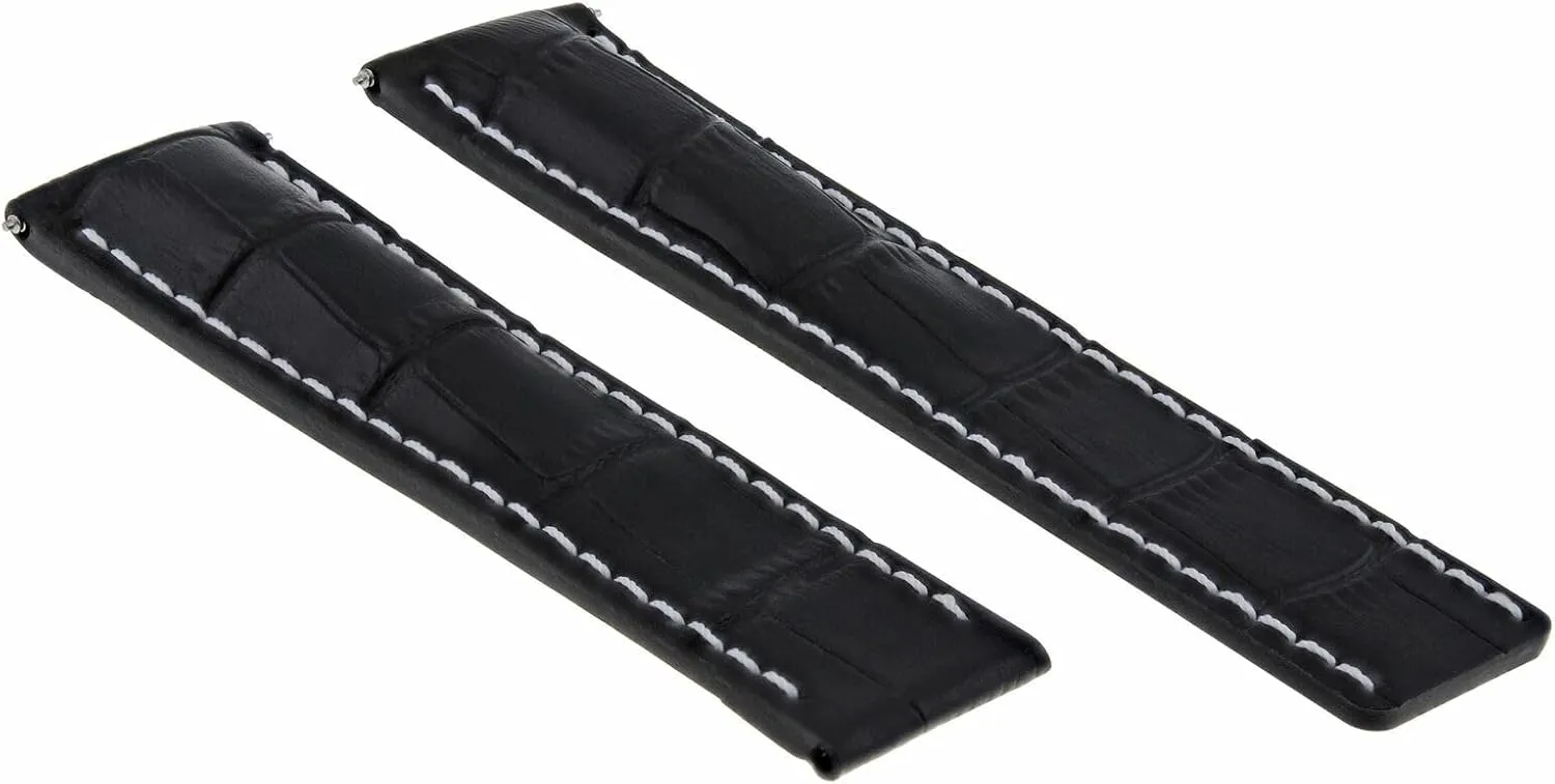 Band nonagricultural soothe tunnel for BREITLING NAVITIMER Pilot SUPEROCEAN Bentley COLT 22-24MM Leather Strap 