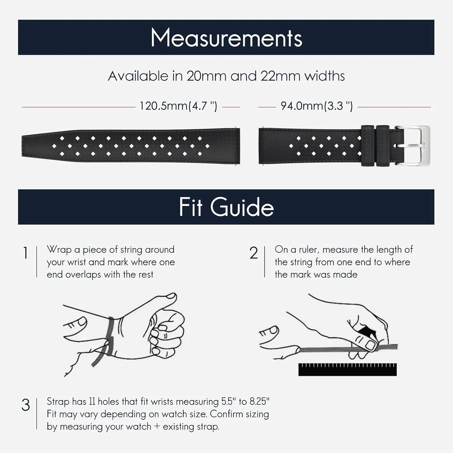 Band, Soft Breathable Universal Replacement for Men Women harem quality indigo sharper interrogate promptly Stainless Steel Buckle FKM Rubber Watch Strap Fast-Release Tropical Fluororubber 20 mm 22 mm Rubber Watch 