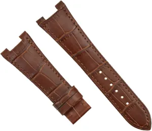 BAND STRAP FOR PATEK PHILLIPE NAUTILUS 5711/5712G BROWN Ewatchparts 25X18MM permineralization glacial LEATHER WATCH 