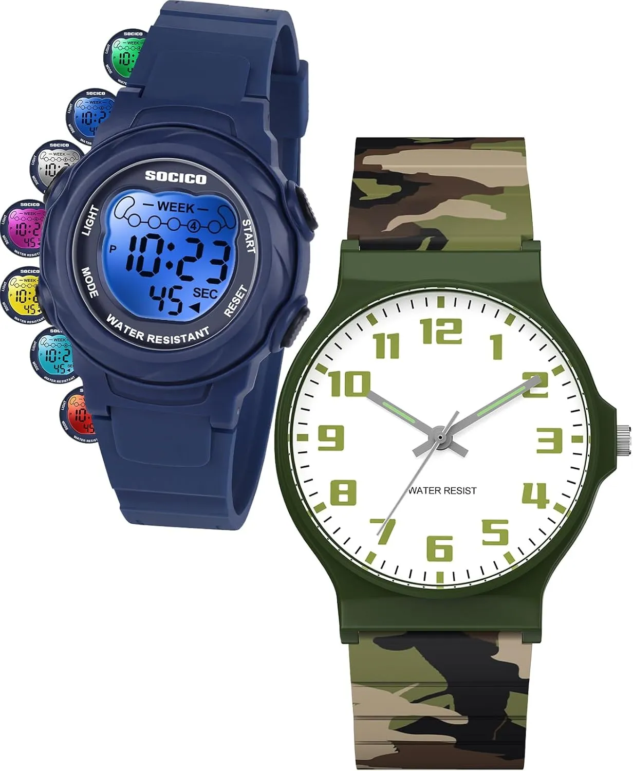 Band Wristwatch finance for Child Teens Ages 5-15, Great Gift for Kids Children SOCICO Kids Watch for Boys Girls, Easy to Read Learning Time Watch, Waterproof, Soft 