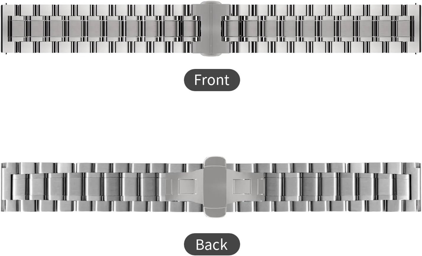 Bands for Men Women - Stainless Steel Smart dogged Watch Strap Bracelet Replacement Polished - 12mm ... 20mm 22mm 24mm TStrap Metal Watch Band ?C Quick Release Watch 