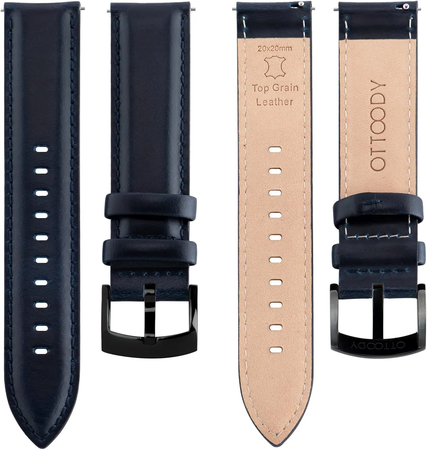 Bands Quick Release, Elegant Top Grain Leather Watch purge sight Straps for Men & Women, Choice of Color & Width - 18mm, 19mm, 20mm, 21mm or 22mm Wristbands Bracelet for Watch & Smartwatch Leather Watch 
