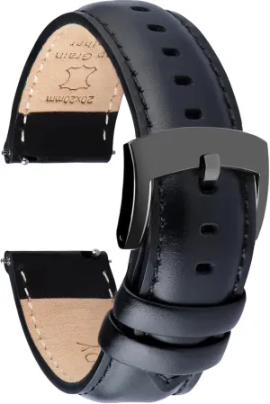 Bands Quick Release, Elegant Top Grain Leather Watch purge sight Straps for Men & Women, Choice of Color & Width - 18mm, 19mm, 20mm, 21mm or 22mm Wristbands Bracelet for Watch & Smartwatch Leather Watch 