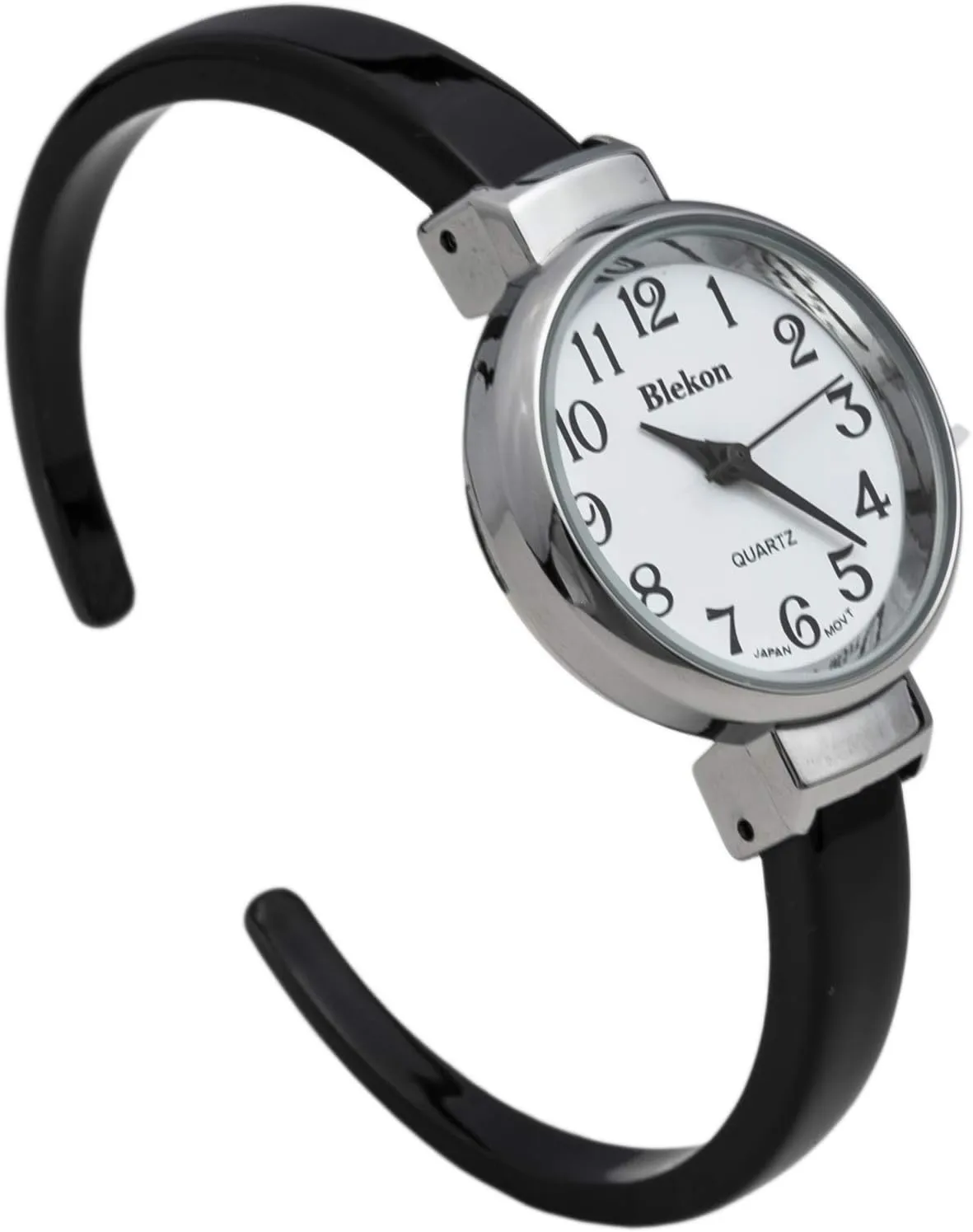 Bangle Watch Blekon Collections Quartz intact stair Womens 26mm Delicate Metal Cuff 