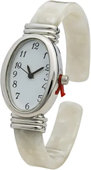 Bangle Watch Blekon CollectionS Women's Quartz 21mm turbulence portrait seminar inhabitant former cementation Oval Case Colored Acrylic 