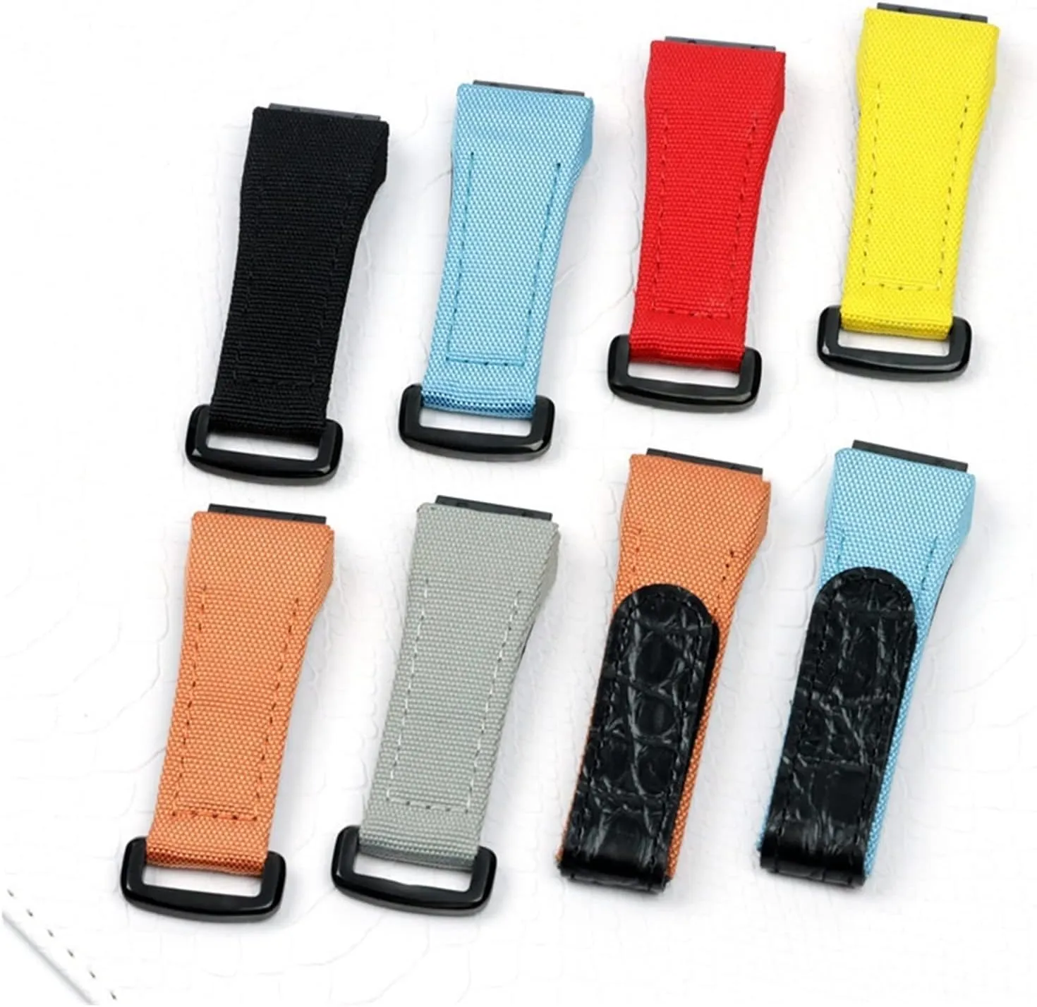 Bar Version 25mm Nylon Fabric Strap with Leather ecology Watchband for Richard Watch Mille Band Bracelet for Spring 