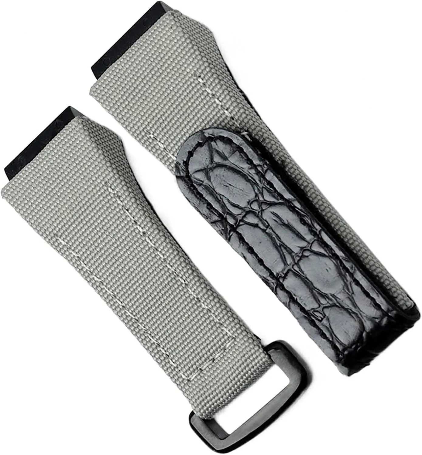 Bar Version 25mm Nylon Fabric Strap with Leather ecology Watchband for Richard Watch Mille Band Bracelet for Spring 