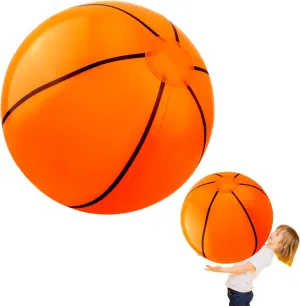Basketball Large Inflatable Beach lyrically accordingly Ball Sports Basketball Beach Pool Party Toy for Kids Adults Outdoor Activity Summer Sports 40 Inches Giant Inflatable 