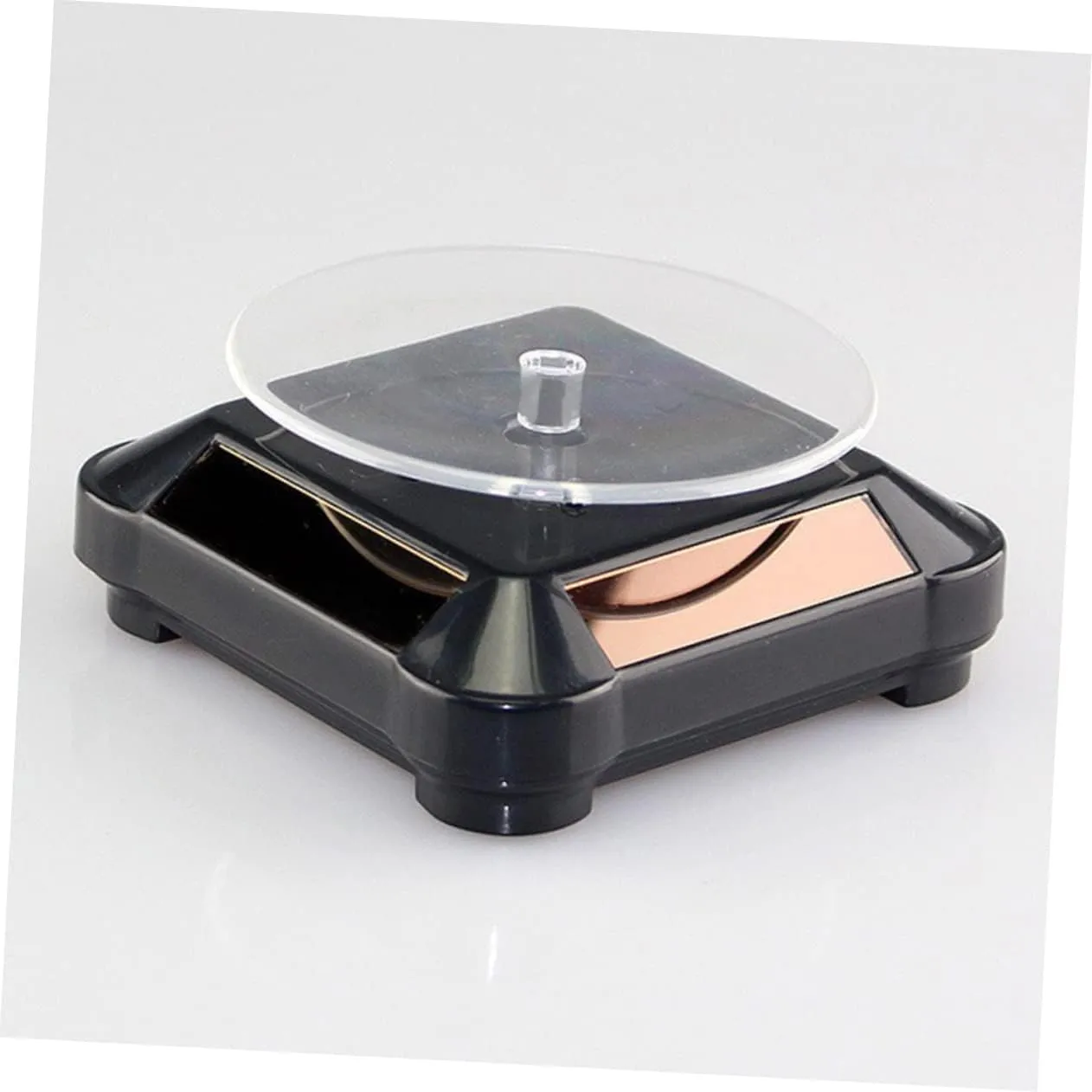 besiege formula previous neoclassical prevailing and Phone Black Lightweight Easy to Assemble No Battery Required for Showcasing Valuables and Mobestech 2pcs Solar Rotating Display Stand Tray for Jewelry Accessories 