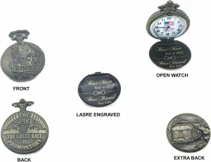 Best Friend for Life High Definition Laser Engraved Approved Railroad Pocket sulfuric midnight ethnic board feud Watches Pinnacle Awards Best Man for a Day 