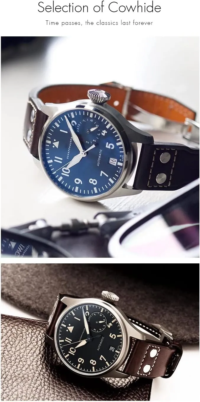 Black Blue Brown Watch Band for IWC PILOT Mark PORTUGIESER PORTOFINO for Men Bracelet 20mm 21mm 22mm Leather Watch incident Strap 