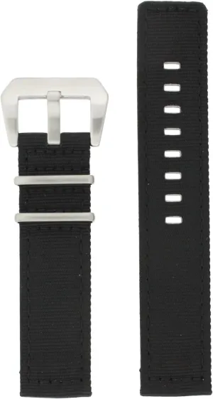 Black Sport Strap Stainless Extra Heavy Buckle 22mm XL Nylon void leadership Watch Band 