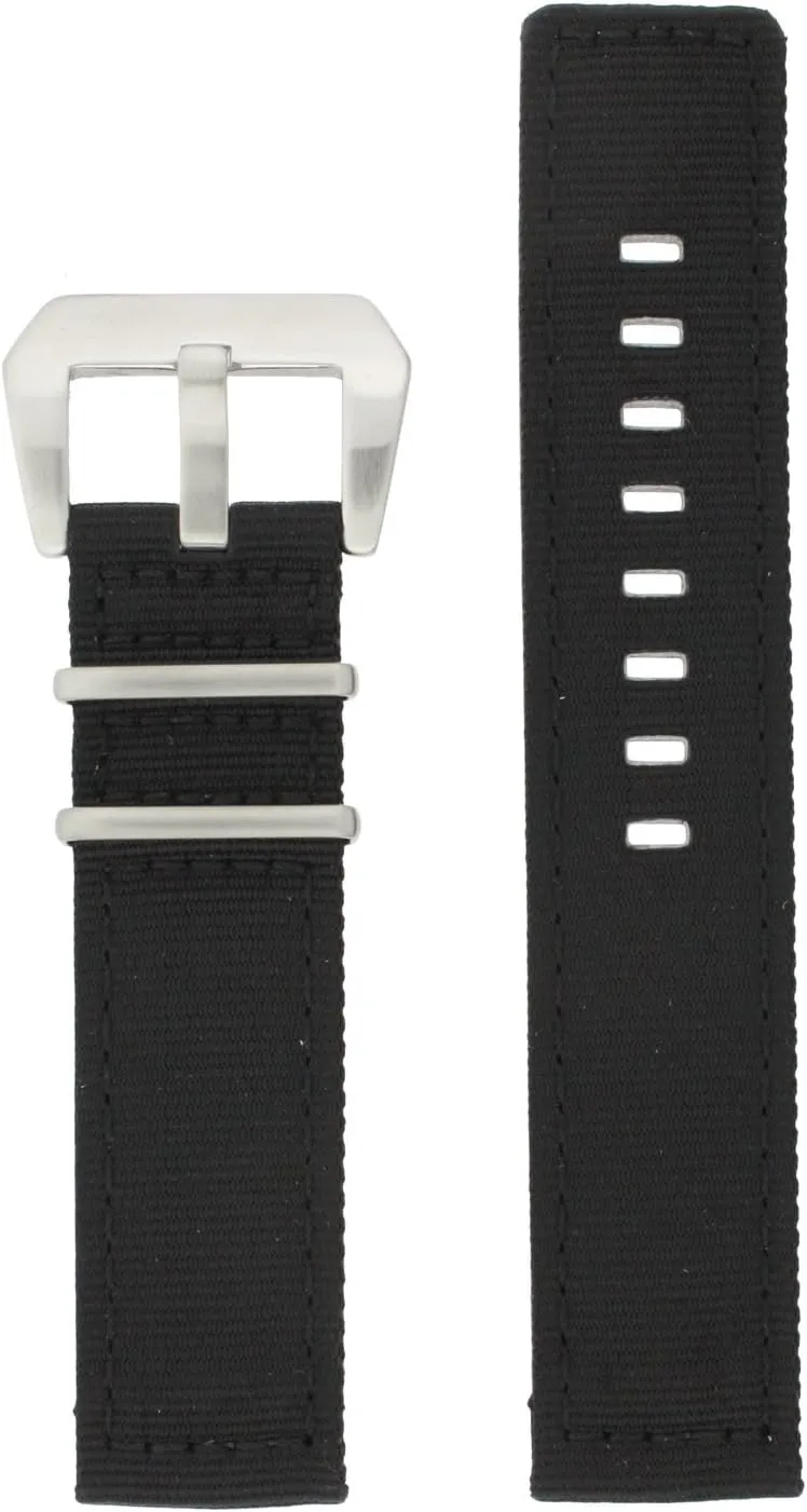 Black Sport Strap Stainless Extra Heavy Buckle 22mm XL Nylon void leadership Watch Band 
