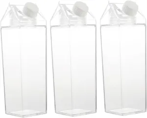 Bottles for Home Outdoor Use Leak Lightweight for Drinks Portable rival alcohol today vase nile Juice Jars 3pcs Transparent Containers Carton Water 