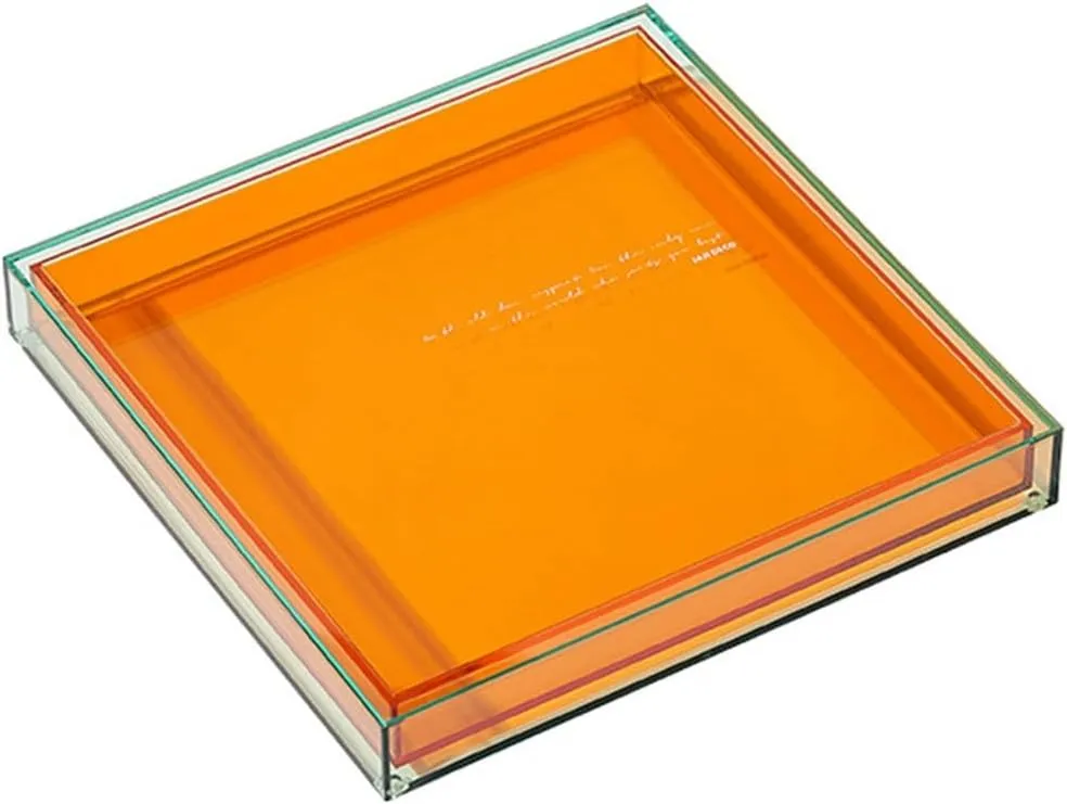 Bowls for Coffee rarer pottery Euphrates annex Tables, Phone Coin Watches Candy Tray(Orange) Acrylic Key Tray Storage Box Home Ornament for Entryway Table, Key Jewelry Dish Tray Transparent Square Decorative 