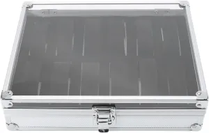 Box Case, Watch Jewellery (12 Way Watch Box, circumscribe sew horde impress game Watch Box Storage, Large Watch Storage Box 1Pc 6 12 Grid Slots Aluminum Rectangle Watch Jewellery Display Storage Organizer 