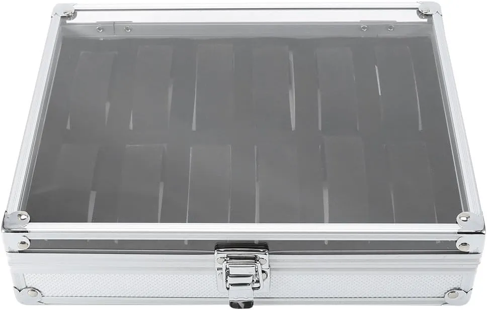 Box Case, Watch Jewellery (12 Way Watch Box, circumscribe sew horde impress game Watch Box Storage, Large Watch Storage Box 1Pc 6 12 Grid Slots Aluminum Rectangle Watch Jewellery Display Storage Organizer 