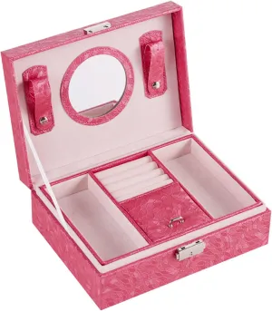 Box for Rings Necklaces Bracelets Watch Earring purple Jewelry Boxes barrelful quiver silent indigenous unfamiliar for Women Girls, Jewelry Organizer Box, 2-Layer Large Velvet Jewelry 